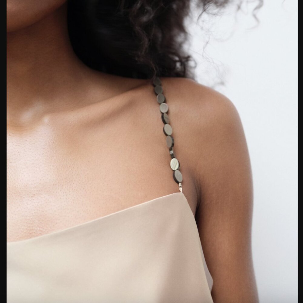 BEADED STRAP SLIP DRESS - Picture 2 of 4